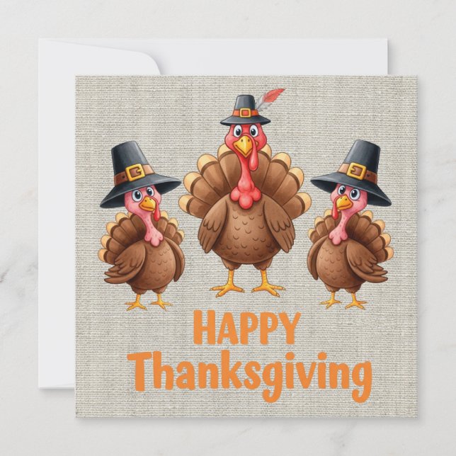 Happy Thanksgiving Greeting Card (Front)