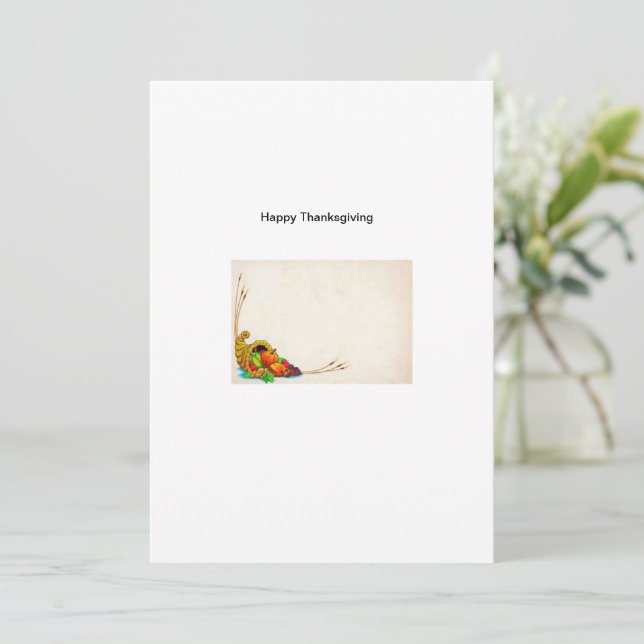 Happy Thanksgiving Greeting Card (Standing Front)