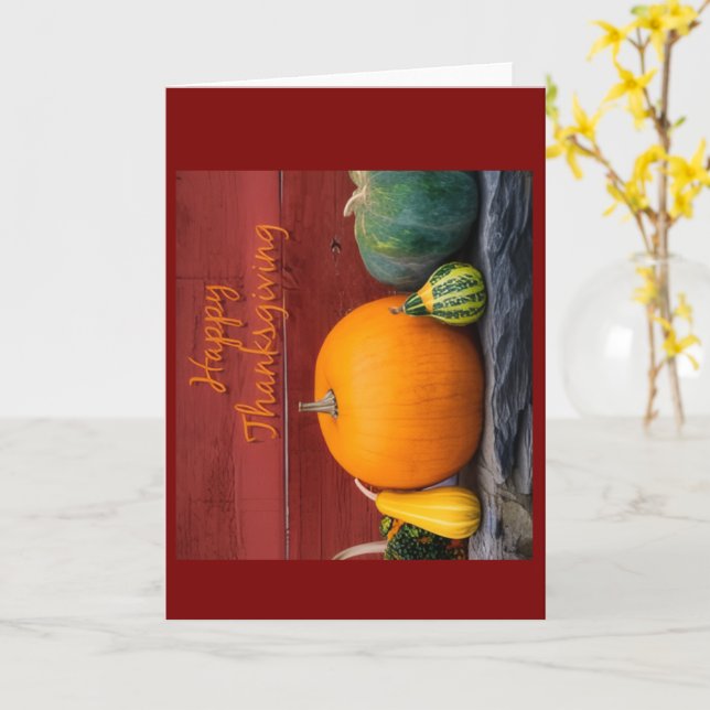 Happy Thanksgiving Greeting Card (Yellow Flower)
