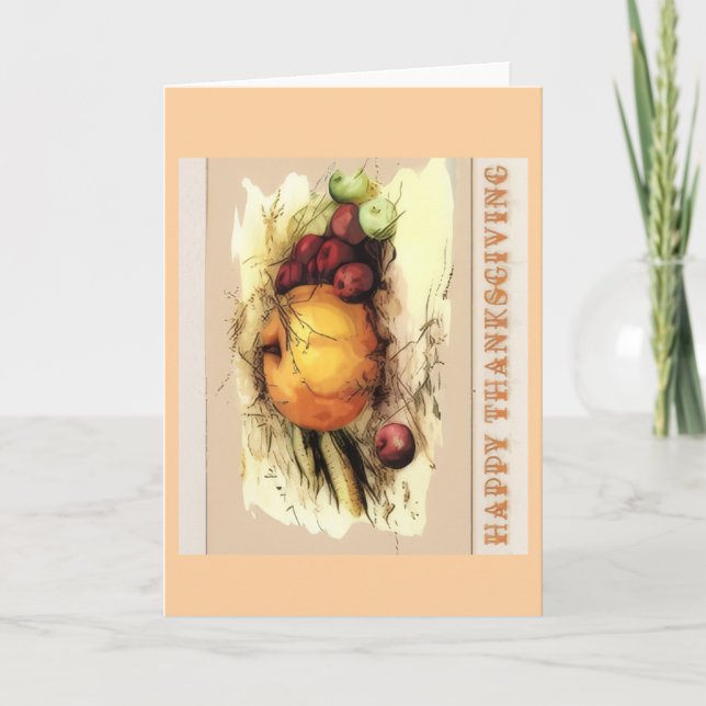 Happy Thanksgiving Greeting Card (Front)