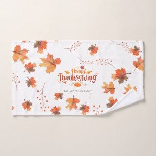 Happy Thanksgiving  Hand Towel