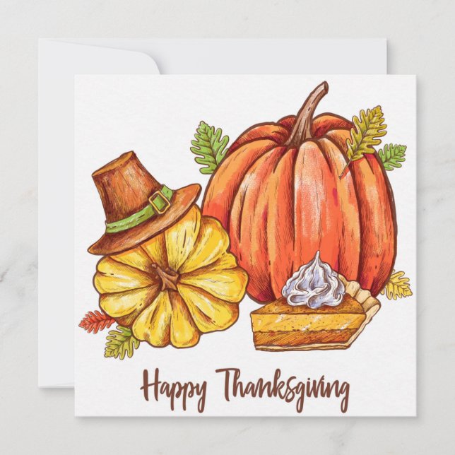 Happy Thanksgiving Holiday Card (Front)