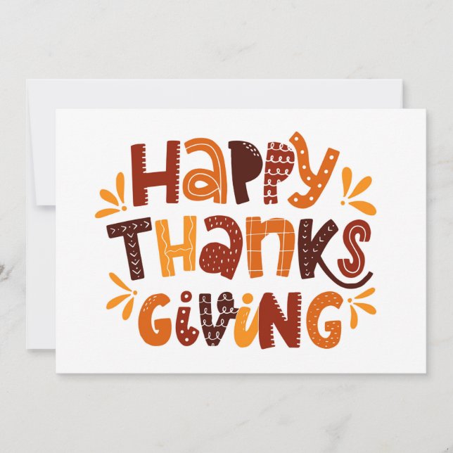 Happy Thanksgiving Holiday Card (Front)
