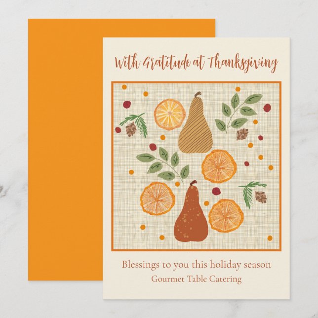 Happy Thanksgiving Holiday Greeting (Front/Back)