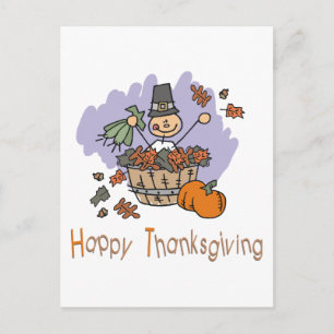 Happy Thanksgiving Holiday Postcard