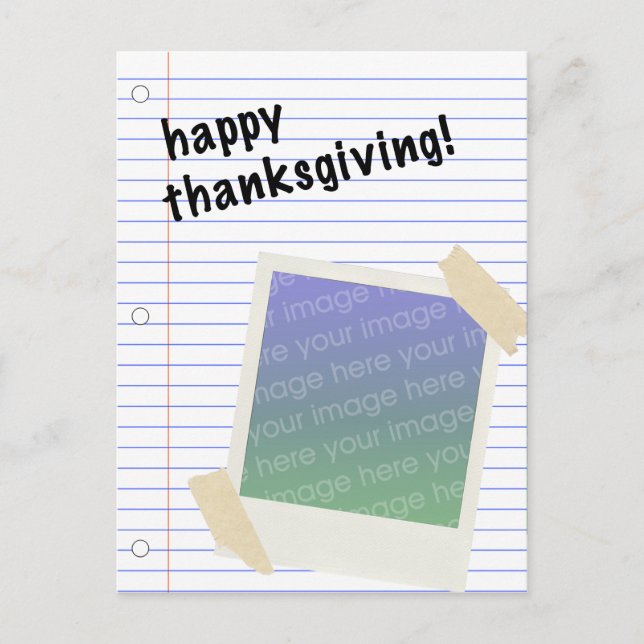 happy thanksgiving holiday postcard (Front)