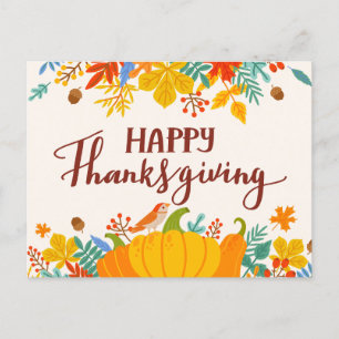Happy Thanksgiving Holiday Postcard