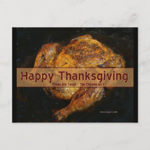 Happy Thanksgiving II Blue Beach Song™ Postcard