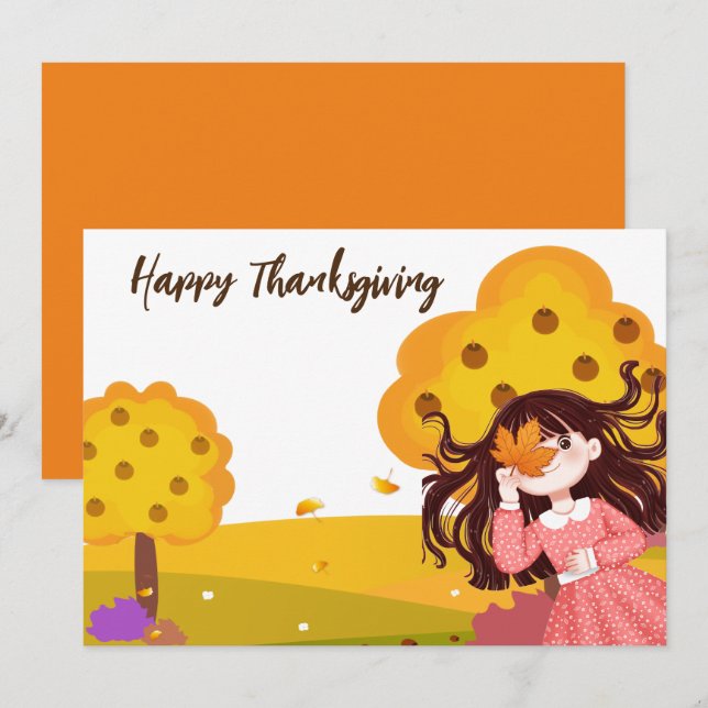Happy Thanksgiving  Invitation (Front/Back)