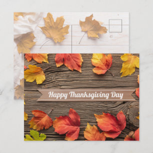 Happy Thanksgiving Invitation Postcard