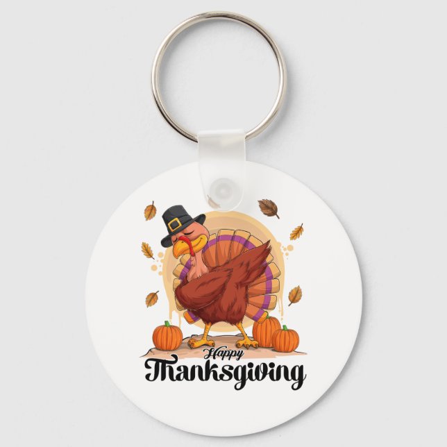 Happy Thanksgiving  Keychain (Front)