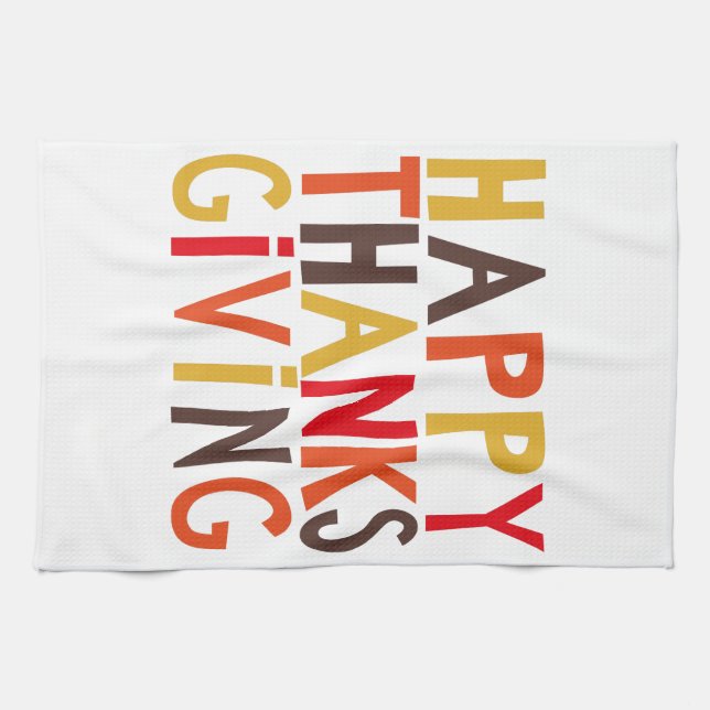 Happy Thanksgiving! Kitchen Towel (Horizontal)