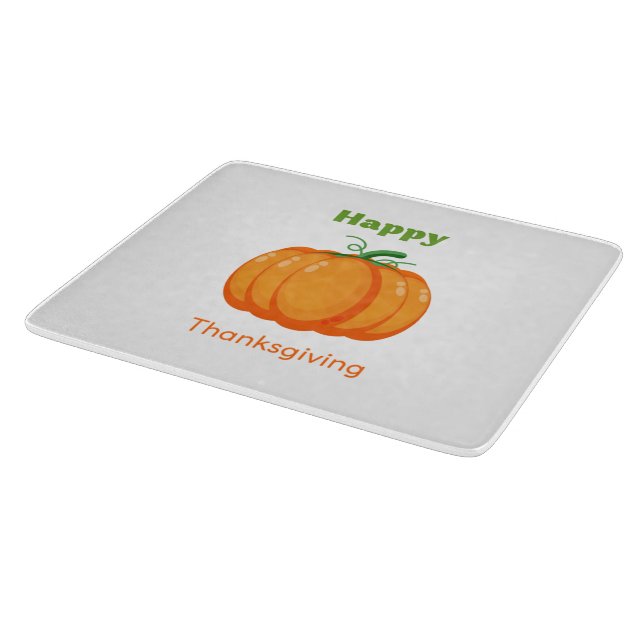 Happy Thanksgiving large pumpkin Cutting Board (Corner)