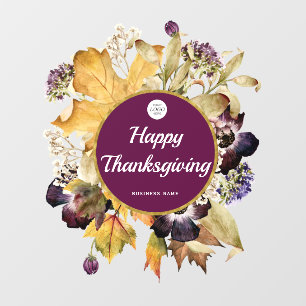 Happy Thanksgiving large store window clings