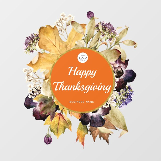 Happy Thanksgiving large store window clings (Sheet)