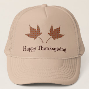 Happy Thanksgiving Leaf Cap