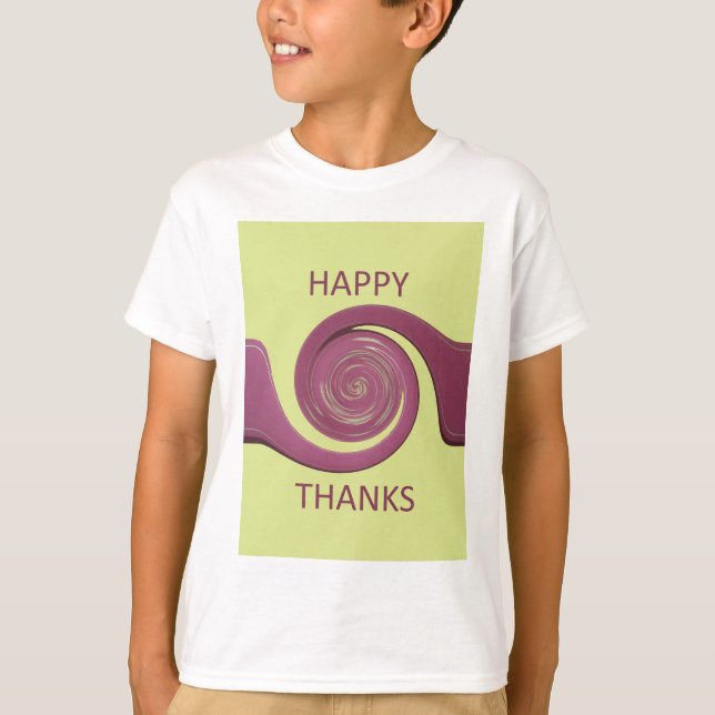 Happy Thanksgiving Lovely Amazing Text Art Design T-Shirt (Front)