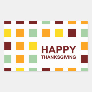 happy thanksgiving (mod squares) sticker
