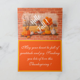 Happy Thanksgiving Modern Beautiful Fall Card