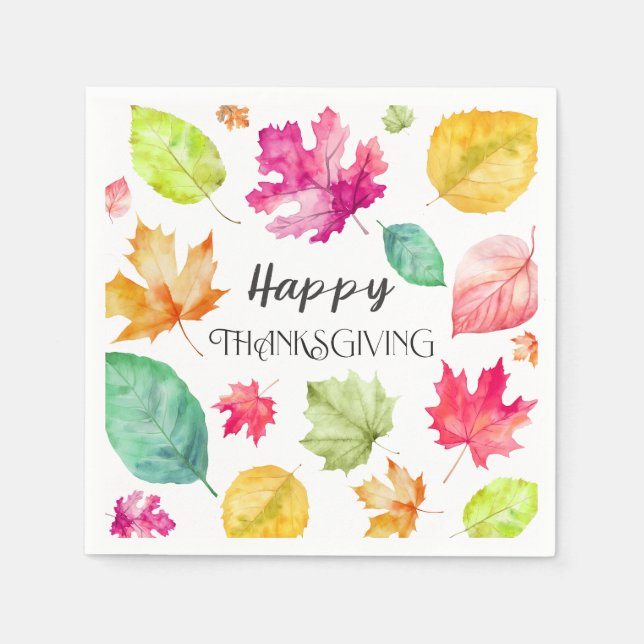 Happy Thanksgiving  Napkin (Front)