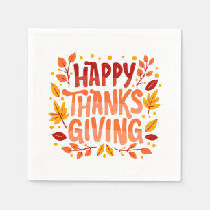 Happy Thanksgiving Napkin