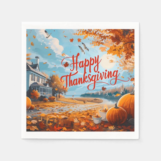 Happy Thanksgiving Napkins (Front)