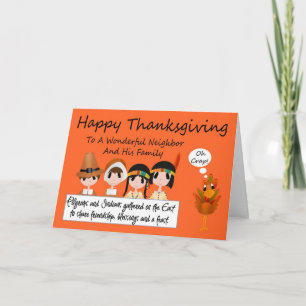 Happy Thanksgiving Neighbour/Family Greeting Card