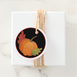 Happy Thanksgiving  Orange Pumpkin Fall Theme  Favour Tags