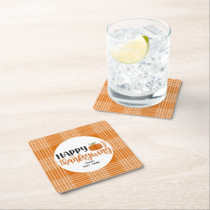Happy Thanksgiving Paper Coaster