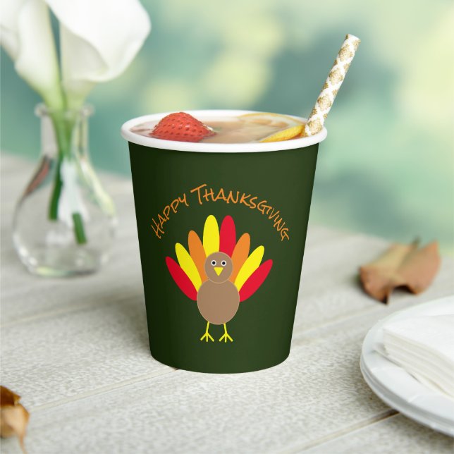 Happy Thanksgiving Paper Cups (Insitu)