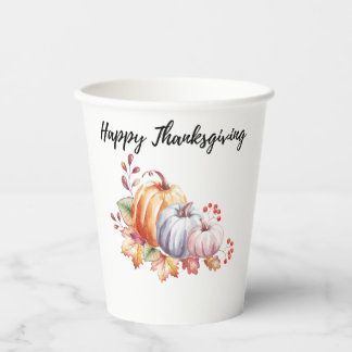 Happy Thanksgiving Paper Cups