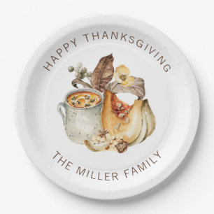 Happy Thanksgiving Paper Plate