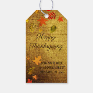 Happy Thanksgiving ,Personalized Gift Tags
