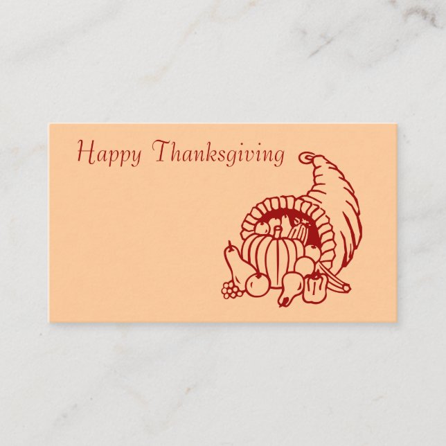 Happy Thanksgiving, Placecards (Front)