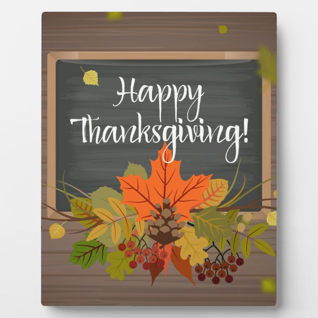 happy thanksgiving plaque (Front)