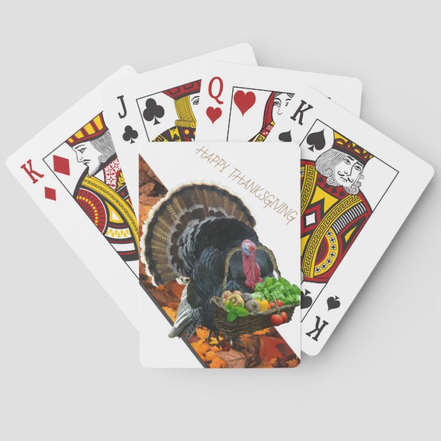 Happy Thanksgiving Playing Cards (Back)