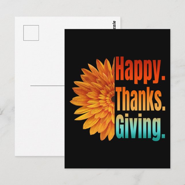 Happy Thanksgiving  Postcard (Front/Back)