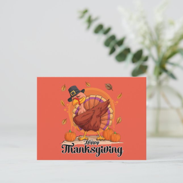 Happy Thanksgiving  Postcard (Standing Front)