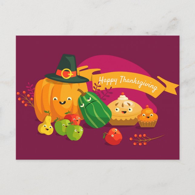 Happy Thanksgiving  Postcard (Front)