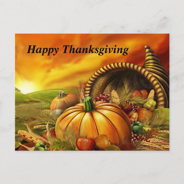 Happy Thanksgiving postcard (Front)