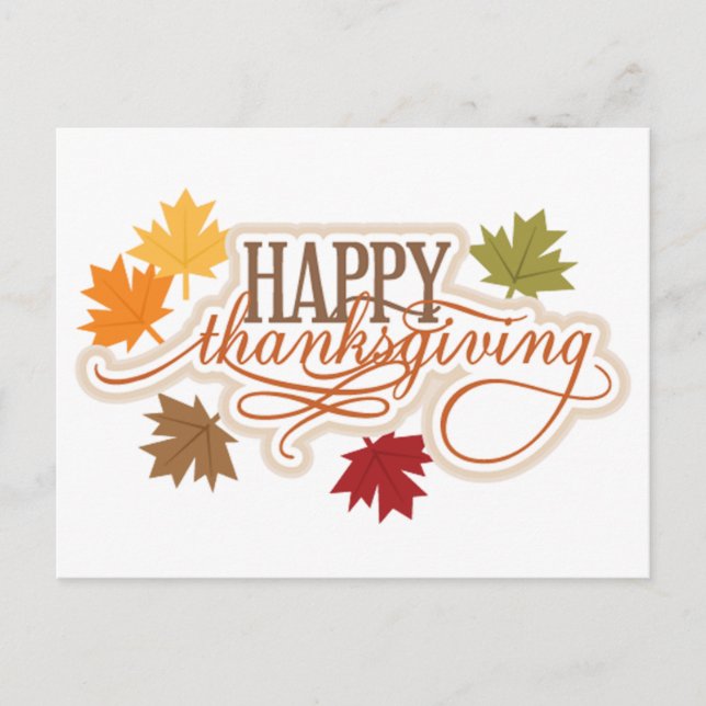 Happy Thanksgiving Postcard (Front)