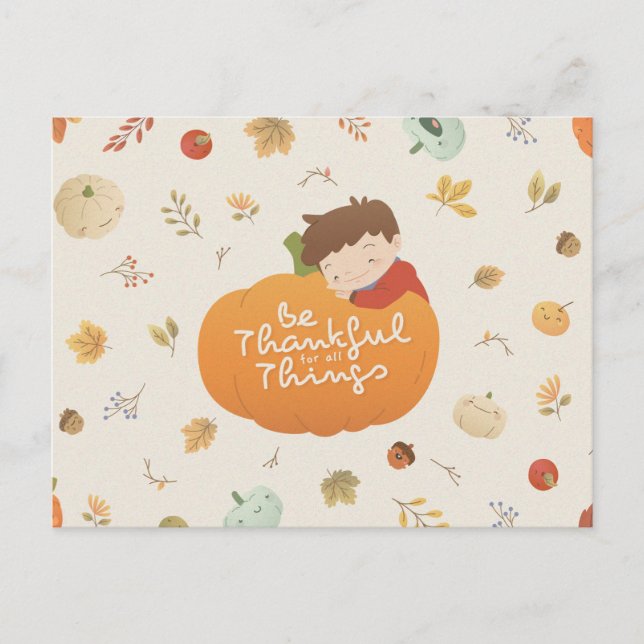 Happy Thanksgiving Postcard (Front)