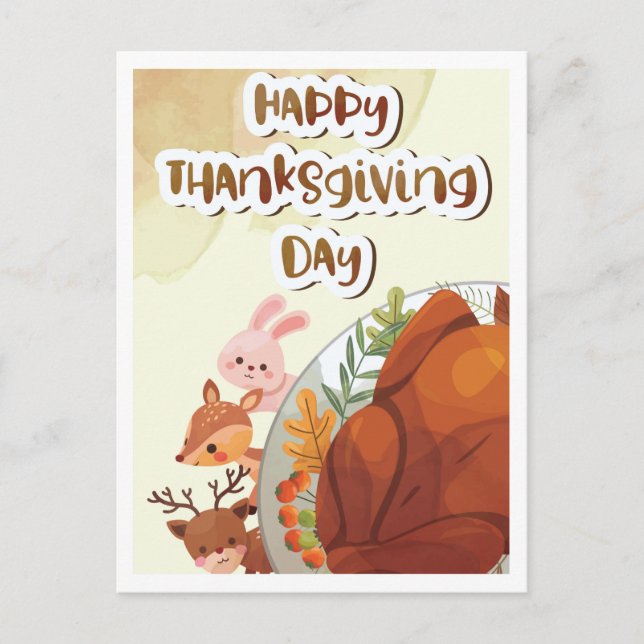 Happy Thanksgiving  Postcard (Front)