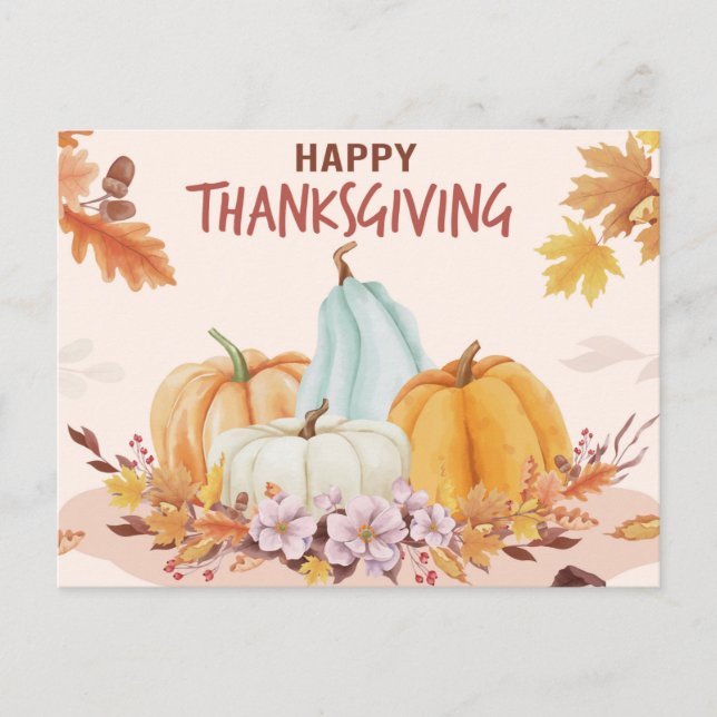 Happy Thanksgiving  Postcard (Front)