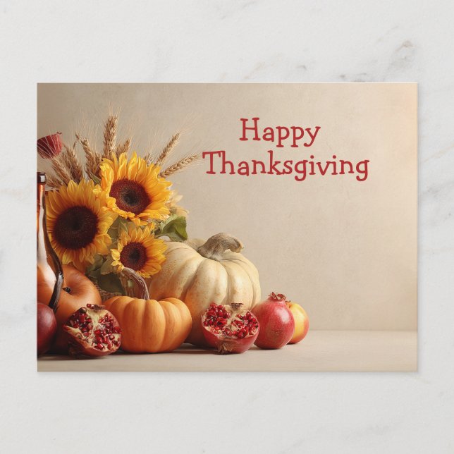 Happy Thanksgiving,  Postcard (Front)