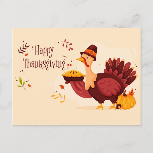 Happy Thanksgiving Postcard (Front)