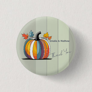 Happy Thanksgiving Pumpkin 1 Inch Round Button