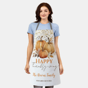 Happy Thanksgiving Pumpkin Apron