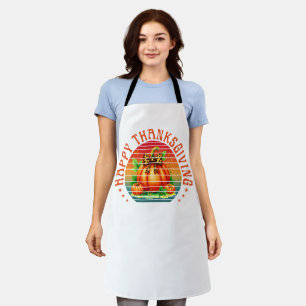 Happy thanksgiving pumpkin fall season autumn apron