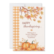 Happy Thanksgiving Pumpkin Greeting Card